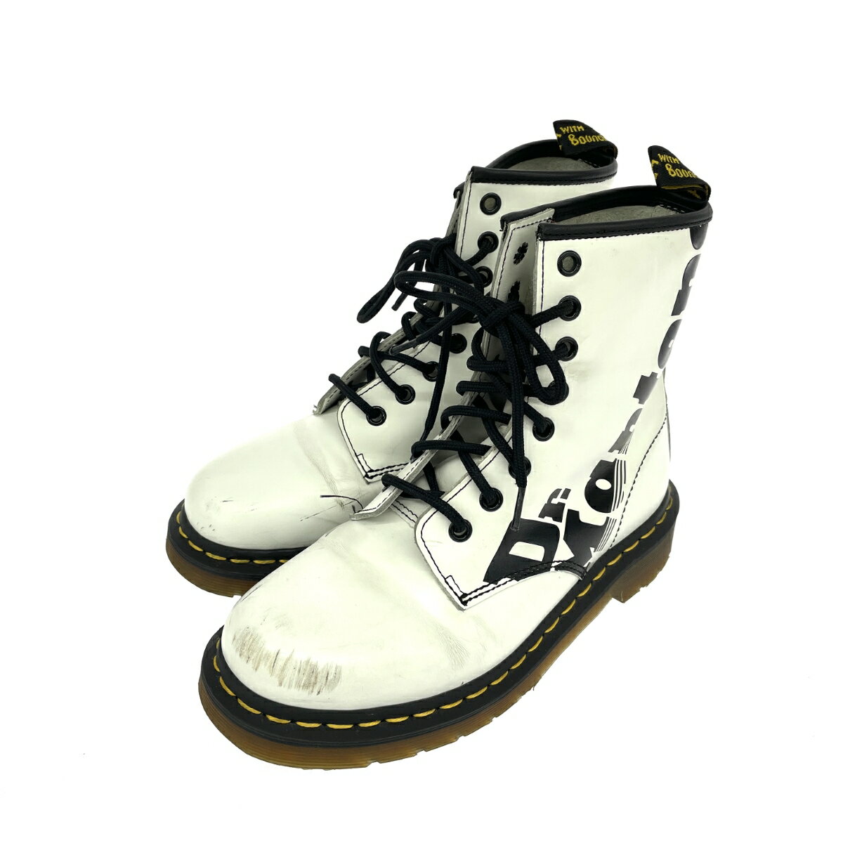 Dr.Martens ドクターマーチン 8ホールブーツ 表記サイズ:UK4 レザー ホワイト レディース【中古】