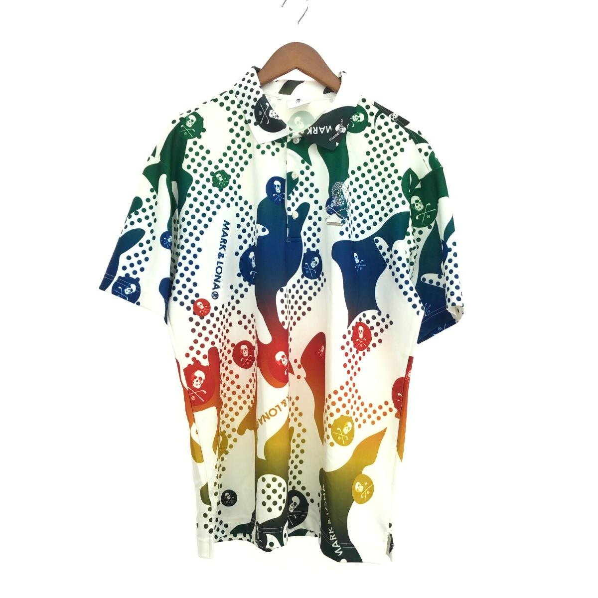 MARK&LONA マーク&ロナ ポロシャツ 良好 サイズ:50 総柄 MLM-4A-AP05 マルチカラー メンズ【中古】