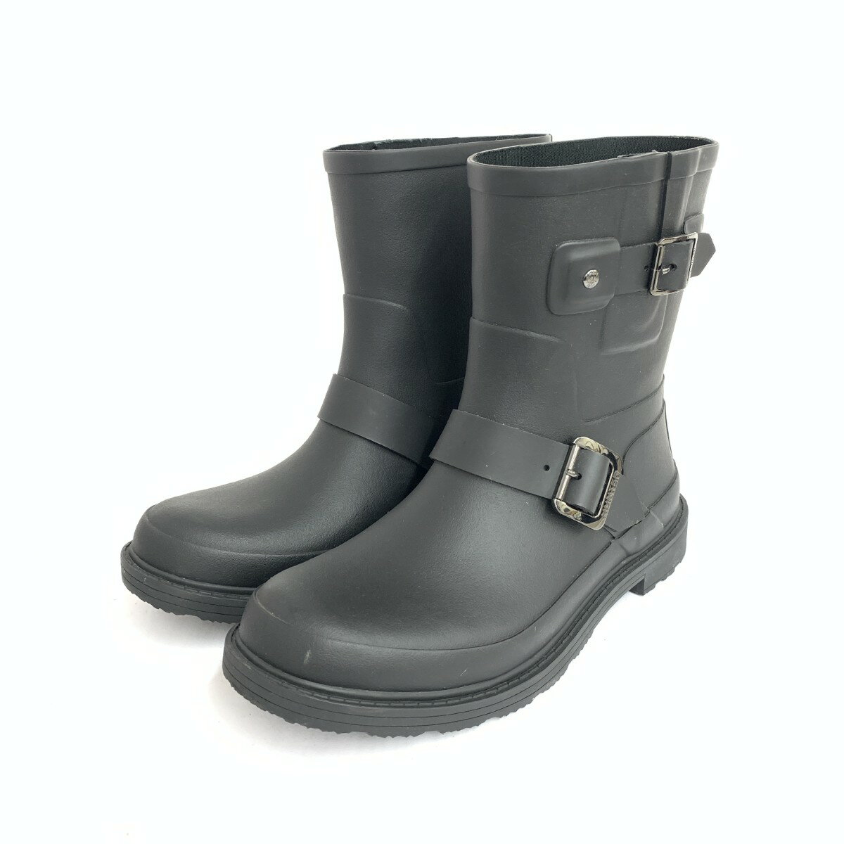 HUNTER ハンター ラバーバイカーブーツ 良好 表記サイズ:US7 レインブーツ MFS9007RMA ブラック メンズ【中古】