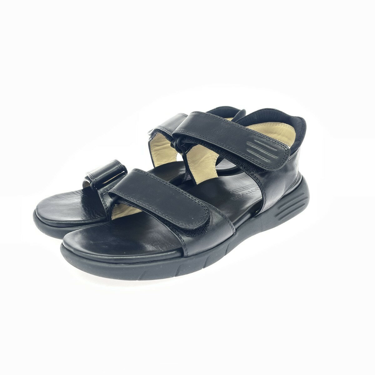 sergio rossi セルジオロッシ サンダル 表記サイズ:36.5 レザー/36 ブラック レディース【中古】(4)