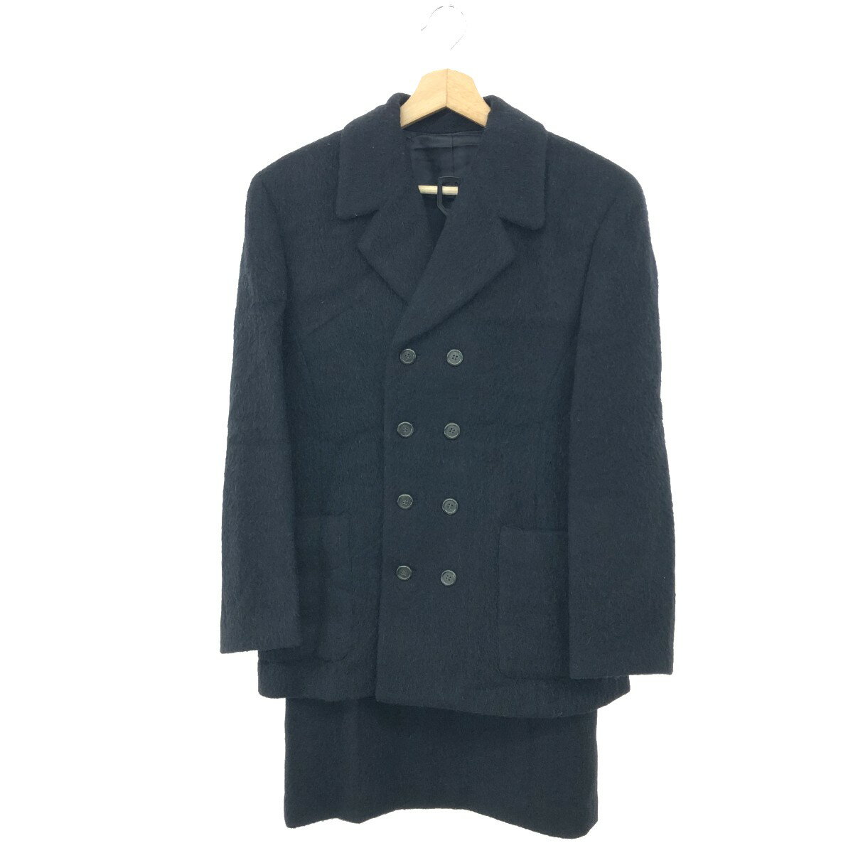 Y's bis ワイズビス セットアップ ジャケット×スカート/シャギー/ダブル/コート BC-J75-143 ウール混 ブラック レディース【中古】