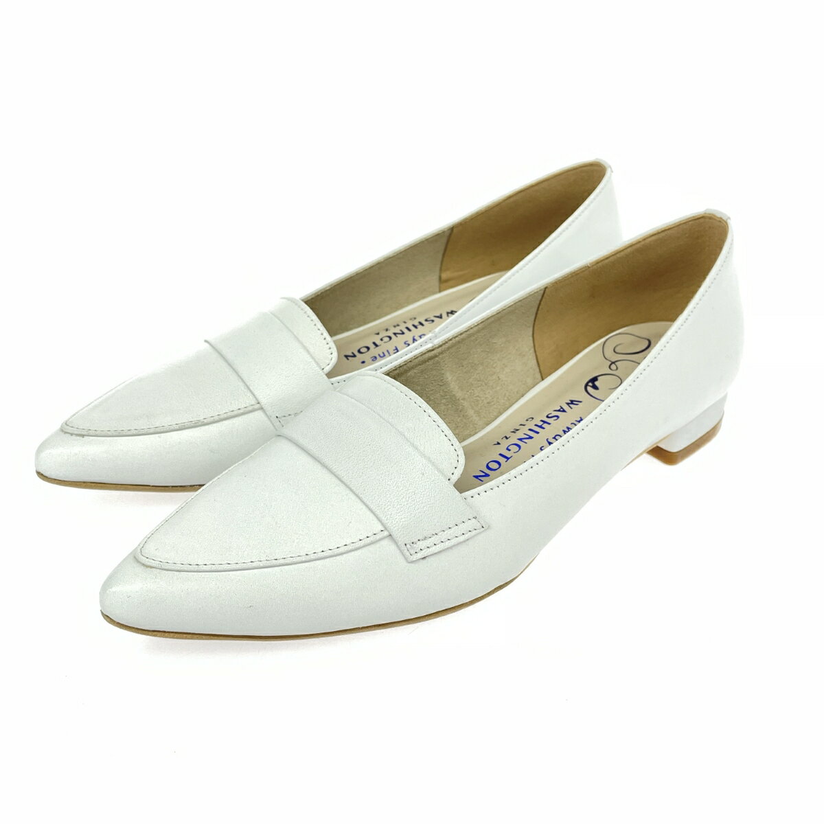 WASHINGTON ワシントン 銀座ワシントン/シューズ 新品同様 表記サイズ:22.0 ローファー ホワイト 【中古】