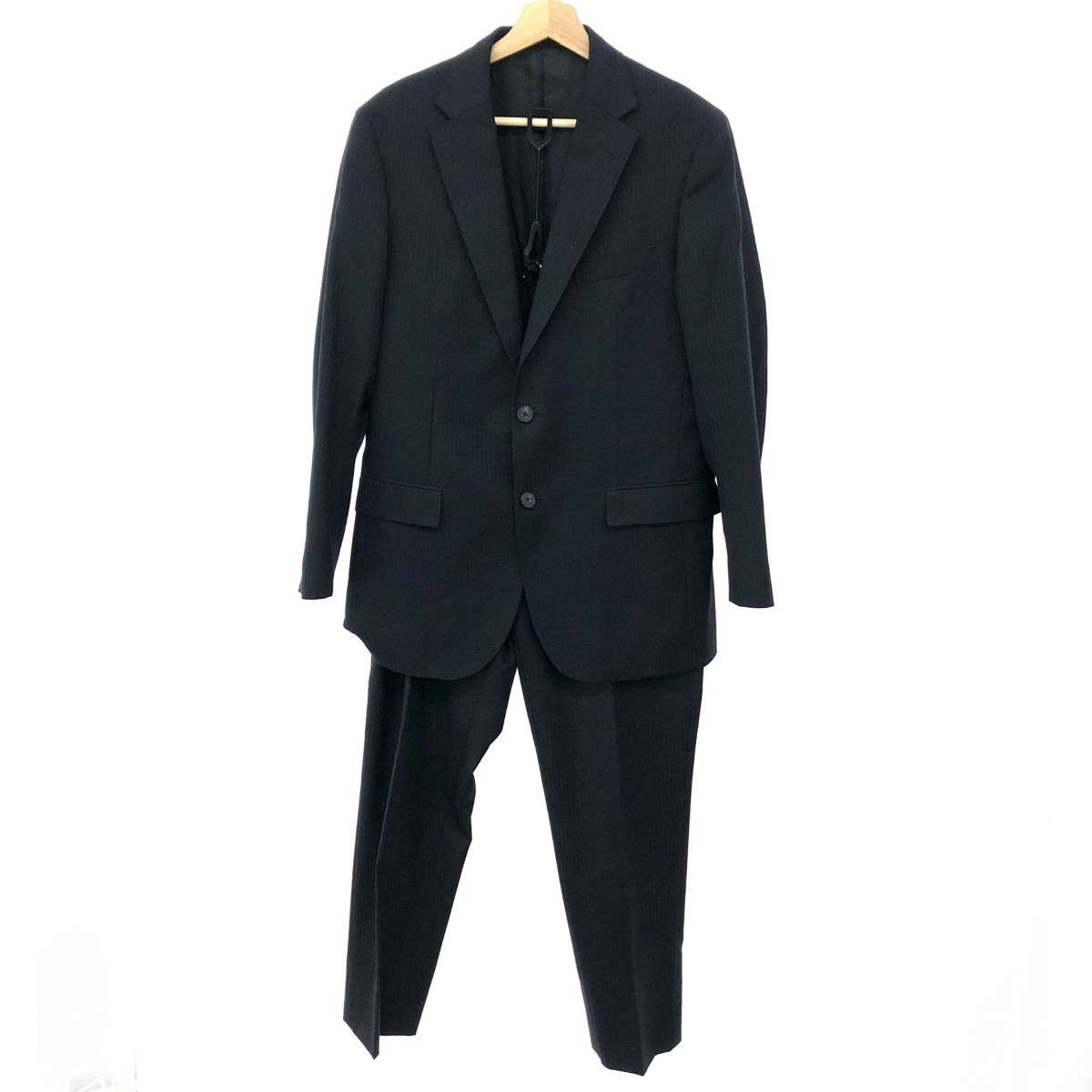 BLACK LABEL CRESTBRIDGE ブラックレーベルクレストブリッジ スーツ/セットアップ 良好 42L ストライプ/ウール/2B ネイビー メンズ【中古】