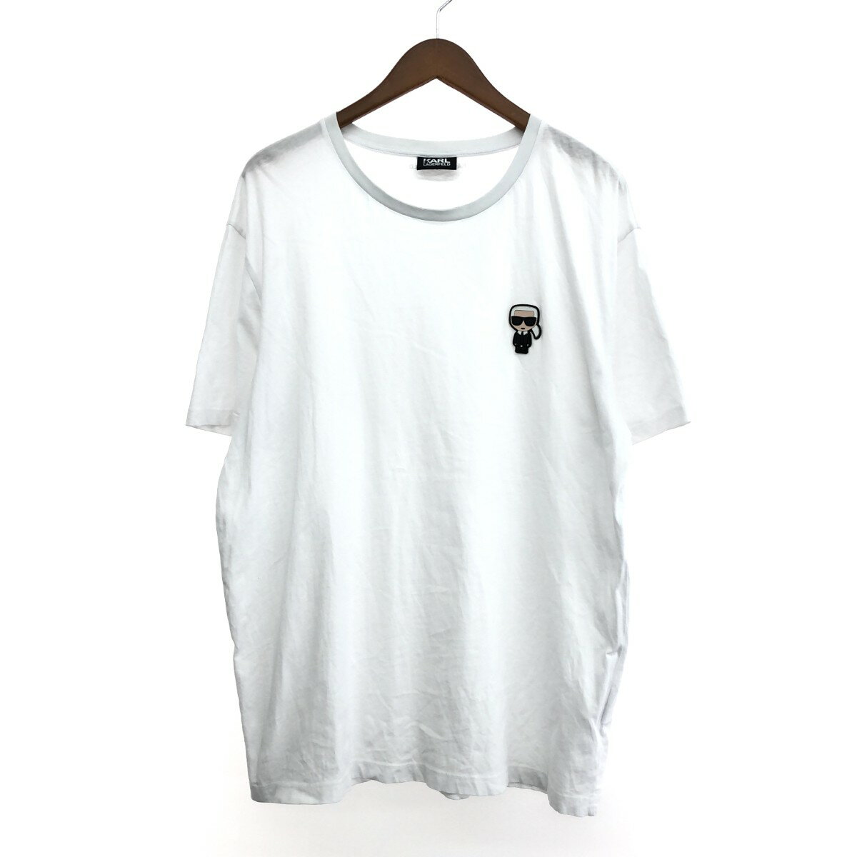 Karl Lagerfeld カールラガーフェルド 半袖カットソー サイズ:XL ホワイト メンズ【中古】