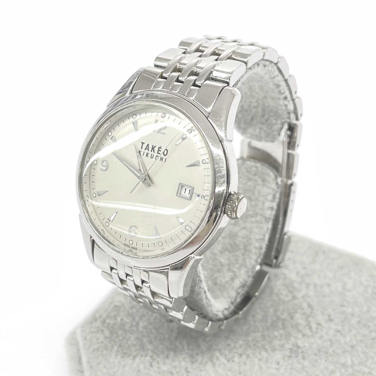 TAKEO KIKUCHI タケオキクチ 腕時計 クォーツ SS/ TK2039 シルバーカラー メンズ【中古】