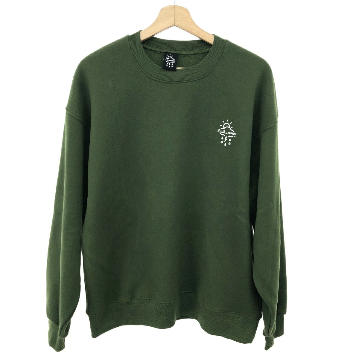 ALWAYS オールウェイス×ルースユーザー 長袖スウェット 良好 XL 裏起毛/コットン/ポリエステル/バック..