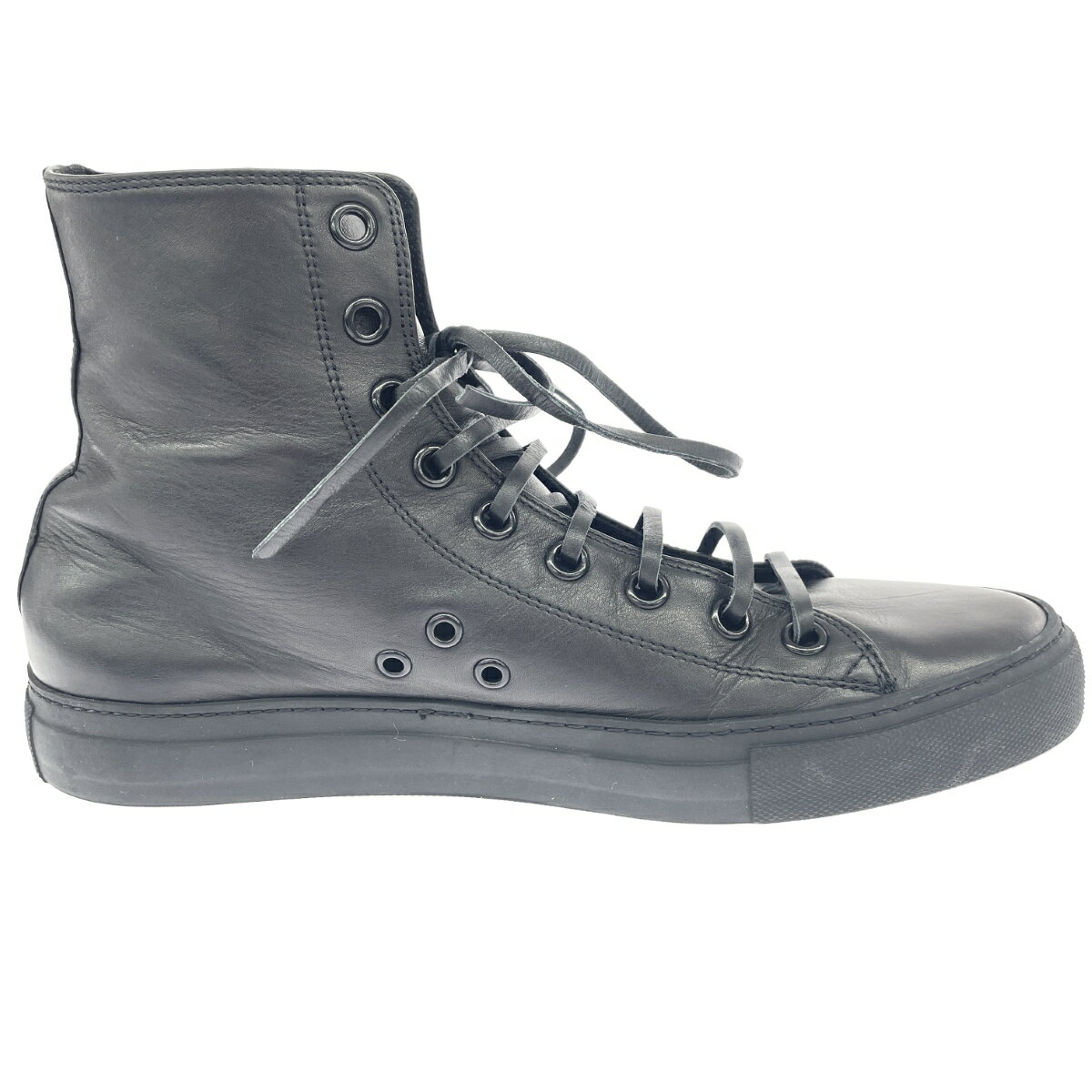 GUCCI グッチ ハイカットスニーカー 表記サイズ:42 レザー ブラック メンズ【中古】