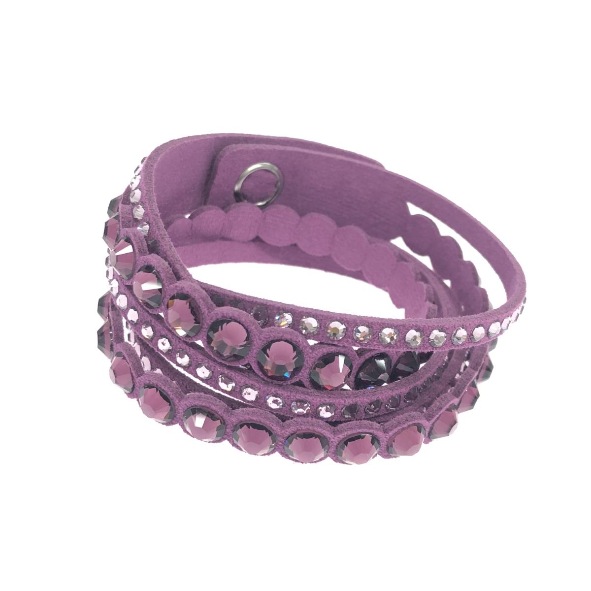 SWAROVSKI スワロフスキー ブレスレット 良好 パープル レディース【中古】