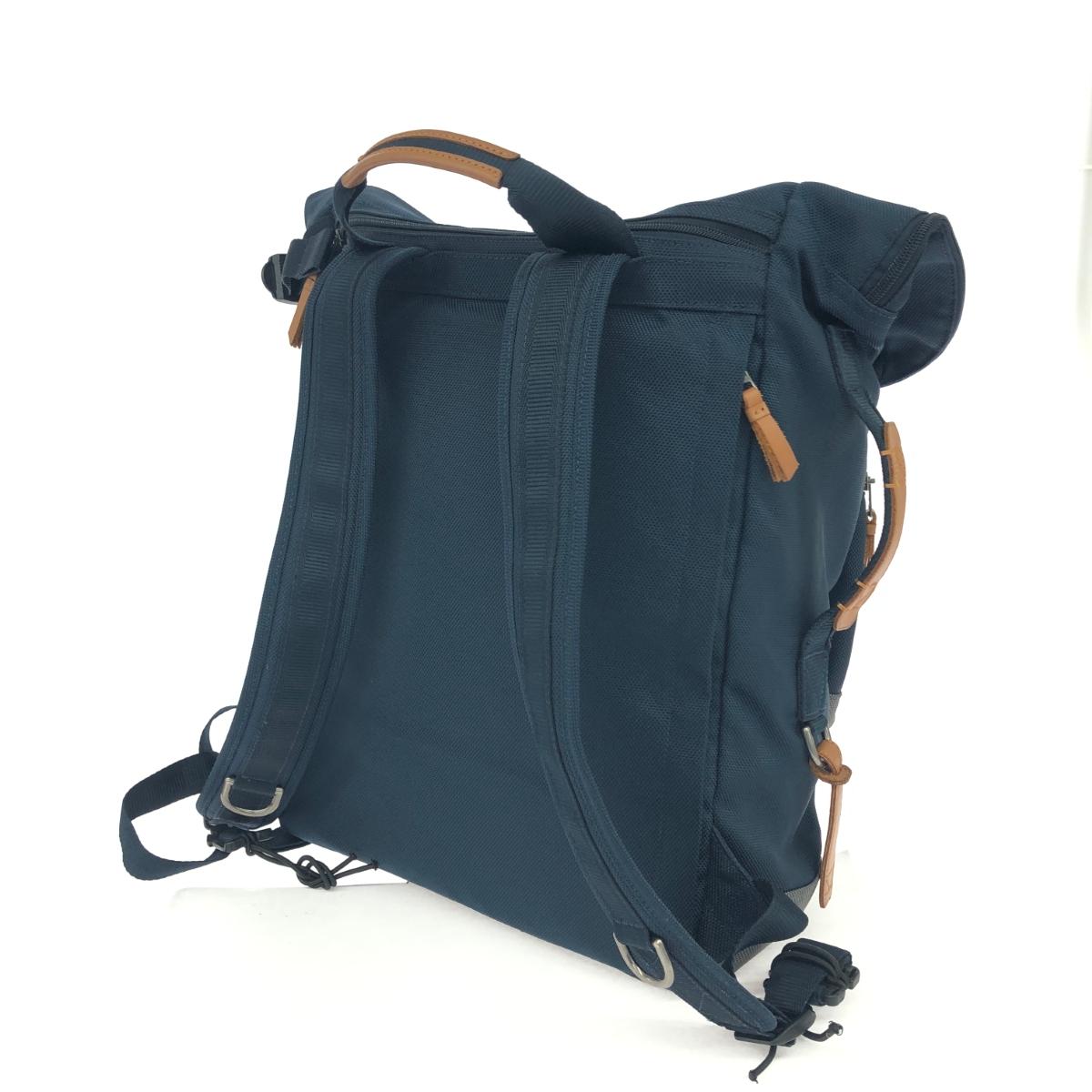 TUMI トゥミ リュック ロールトップバックパック 良好 ナイロン 61080 ネイビー メ...