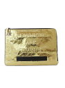 シャネル 美品!15Pシワ加工メタリックVOTEZ COCOクラッチバッグ・ラージ CHANEL