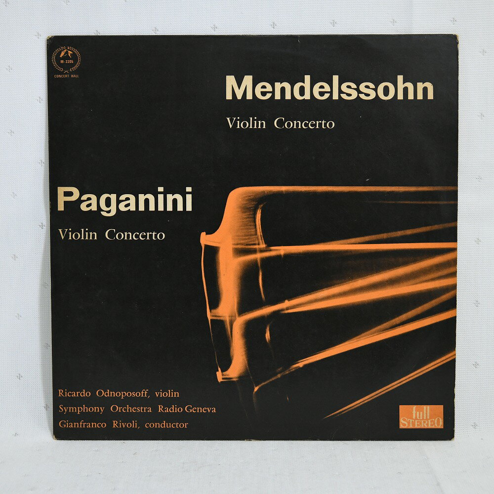 【中古】 ジャンフランコ・リヴォリ（指揮） ／ メンデルスゾーン（ヴァイオリン協奏曲ホ短調 作品64） 他 LP　送料無料