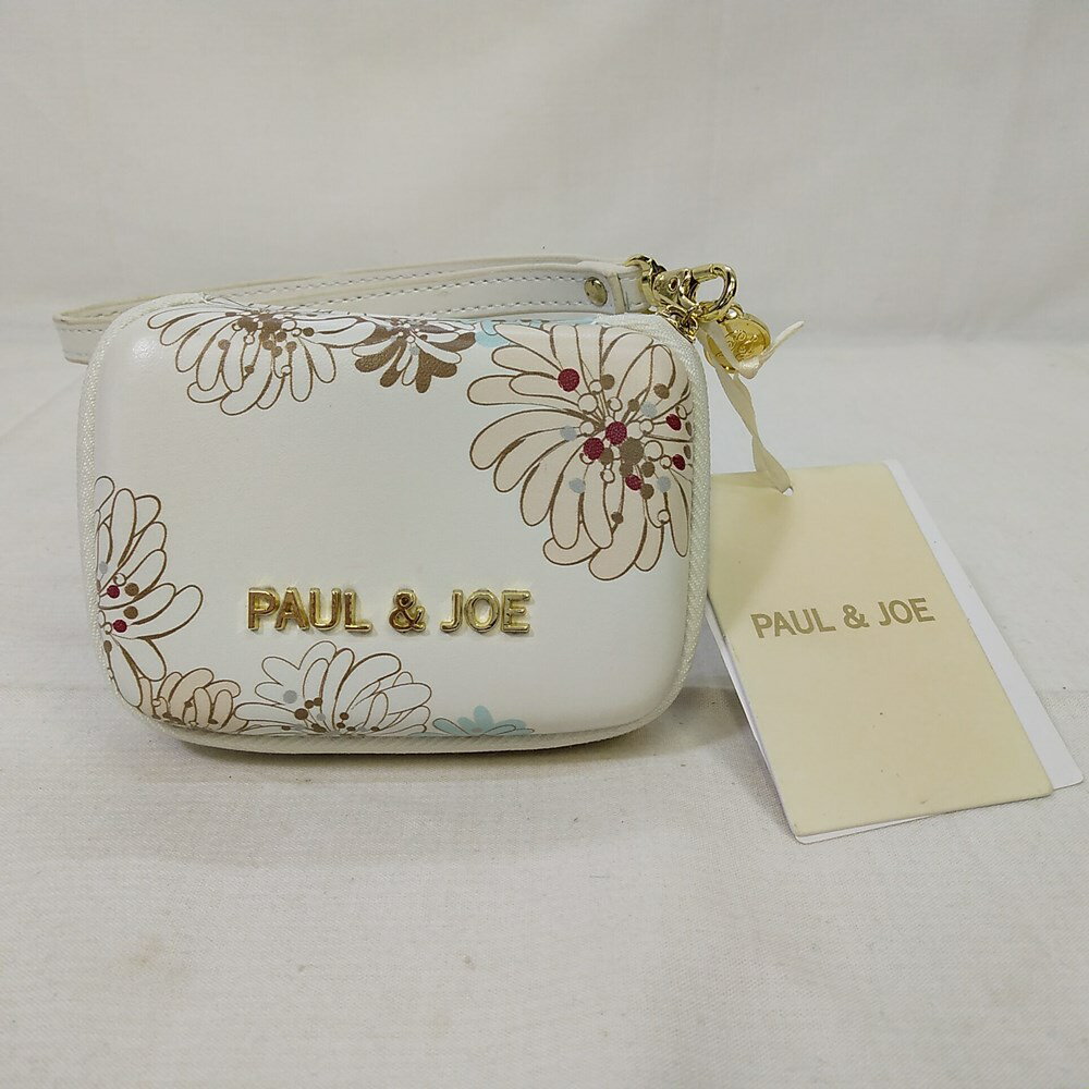【未使用・長期保管品】PAUL & JOE ポール＆ジョー モバイルポーチ クリザンテーム・ホワイト　送料無料