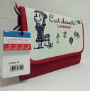 【未使用・長期保管品】KNICK KNACK(ニックナック) Le Petit Nicolas(プチニコラ) じゃばら母子手帳ケース レッド 02808-02 送料無料 【ママ】【マルチケース】【診察券入れ】【マグネット式】【男の子女の子】【子育て】