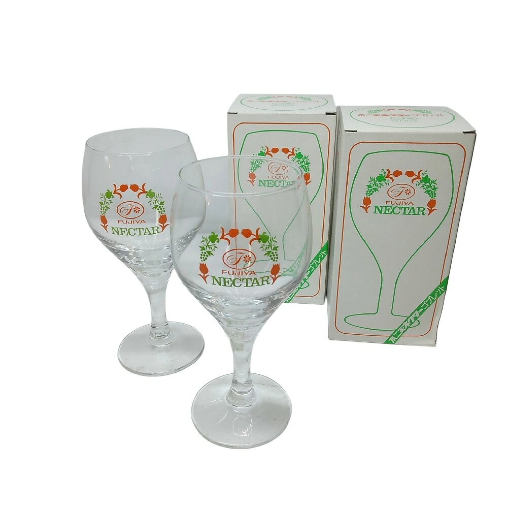 乐天商城 - 【未使用品・長期保管品】不二家ネクターゴブレット(2脚セット)　送料無料 【ノベルティ品】 【非売品】 【グラス】 【食器】 【家庭用】