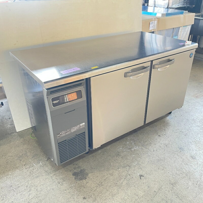 北海道・九州・沖縄・離島等追加送料有【中古】 ホシザキ コールドテーブル冷蔵庫 RT-150SDG-ML 2021年製 単相100V 幅1500×奥行750×高800mm (No.a081) 業務用 厨房機器