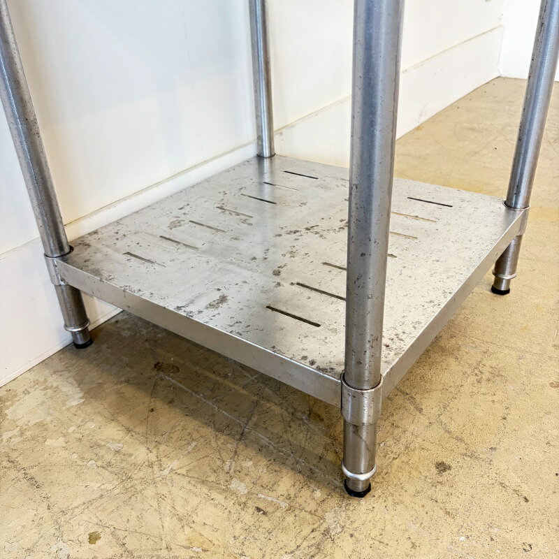 一部地域別途送料有【中古】 業務用 ステンレス 作業台 幅600×奥行600×高800mm (No...