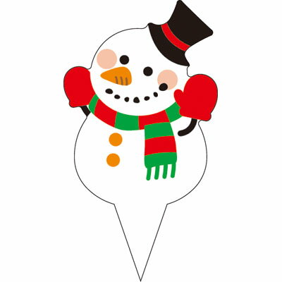 乐天商城 - ピック D-0534 メリークリスマス (雪だるま) 200枚入 カミイソ産商（株）