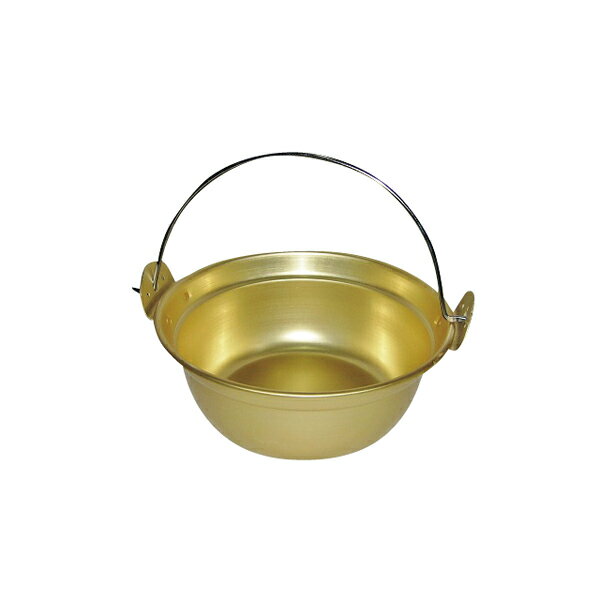 アルマイト ツル付段付鍋 33cm 【メーカー直送】