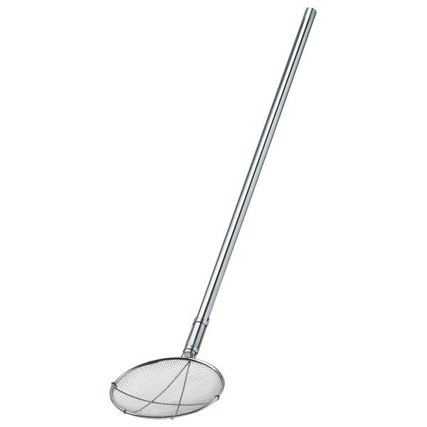 TSステンレス パイプ柄給食用すくい網 丸型24cm 荒目 6.5メッシュ 【メーカー直送】
