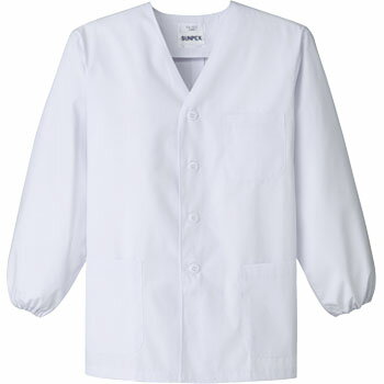 Rakuten - 抗菌 男性用調理衣 長袖 4L ホワイト FA-321 【メーカー直送】