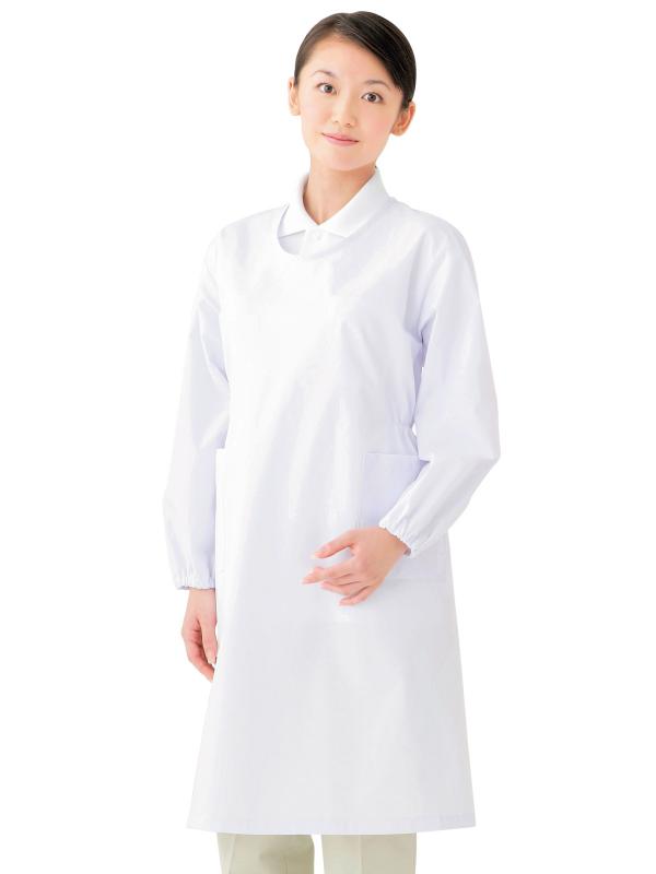 Rakuten - 抗菌 割烹着 ホワイト SKAP600 【メーカー直送】