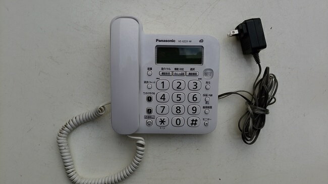 【中古】電話機　Panasonic　VE-GZ21-W　動作未確認