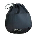 【中古】シャネル 巾着 バッグ レディース カード有 CHANEL ブラック ポーチ