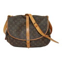 【中古】LOUIS VUITTON ルイヴィトン モノグラム ショルダーバッグ レディース メンズ ソミュール35