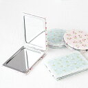 コンパクトミラー かわいい おしゃれ 拡大鏡 プレゼント プチギフト 鏡 丸型 長方形 景品 ピンク ブルー 姫系 ポムドゥース