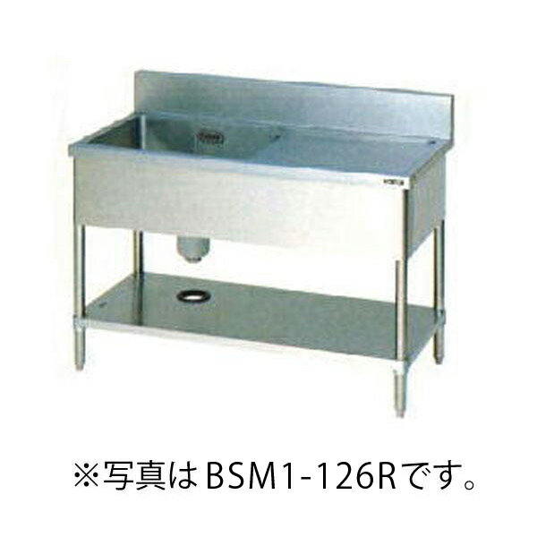 【新品】一槽水切付シンク　ブリームシリーズ (バックガードあり) 幅1500×奥行600×高さ800(+150)(mm) B..