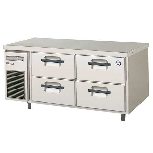 【新品・安心2年保証】横型 ドロワーテーブル冷蔵庫 2段 幅1200×奥行600×高さ550(mm) LBC-120RM2 (旧型番 LBC-120RM )フクシマガリレイ (福島工業)