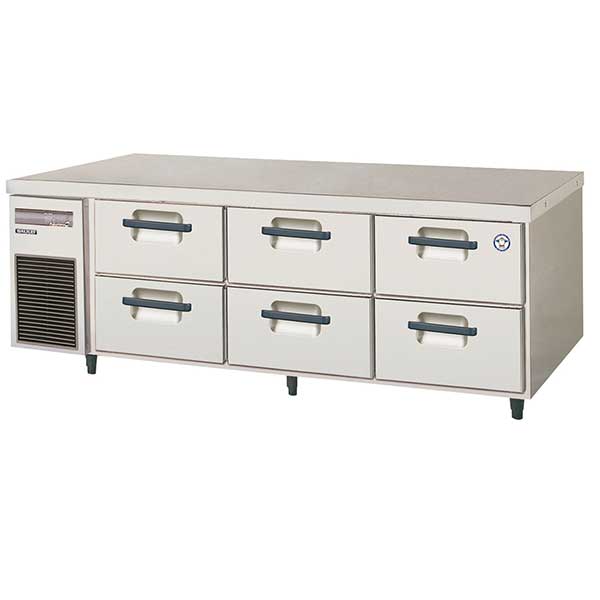 【新品・安心2年保証】横型 ドロワーテーブル冷蔵庫 2段 幅1630×奥行600×高さ550(mm) LBC-160RM2 (旧型番 LBC-160RM ) フクシマガリレイ (福島工業)