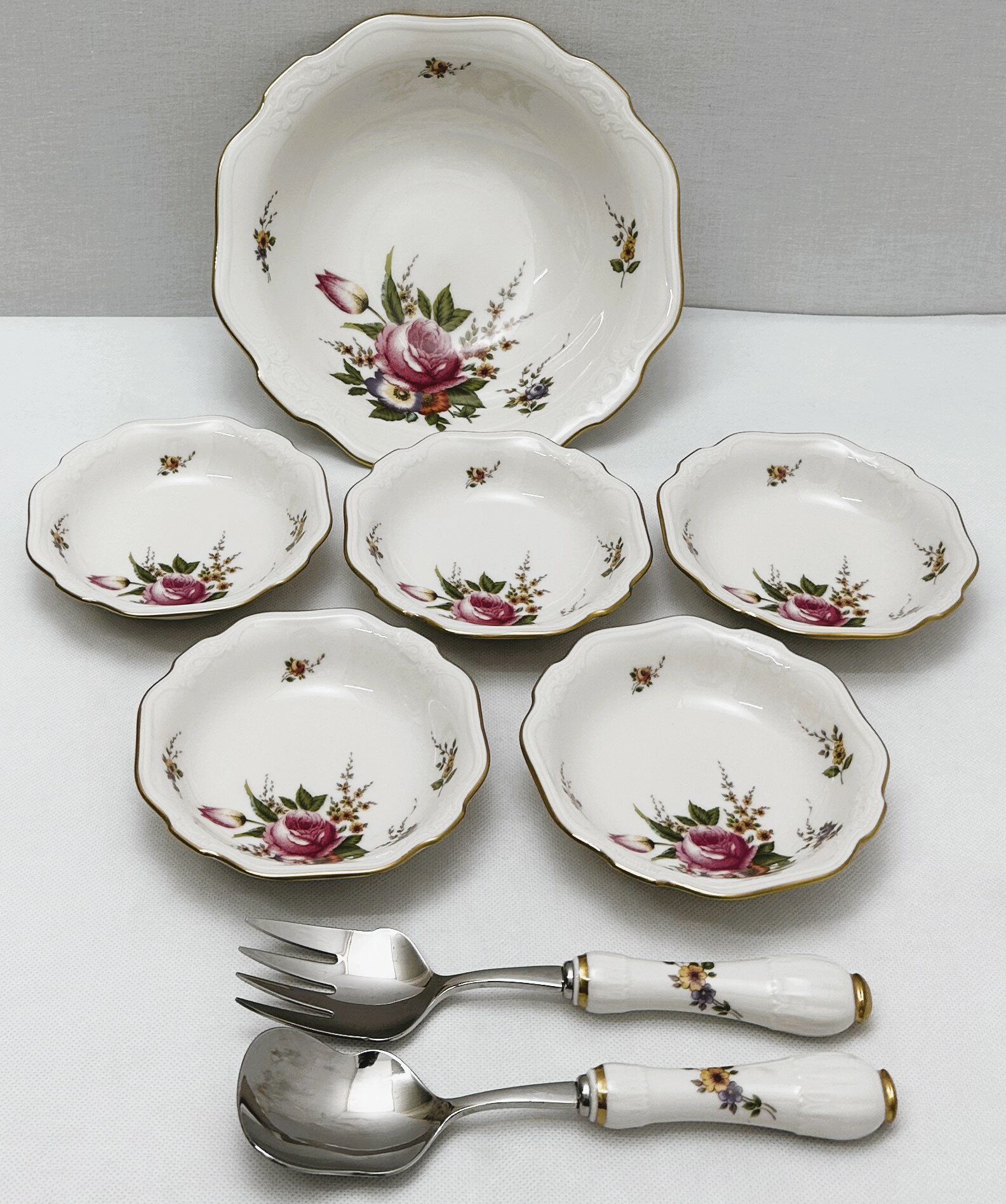 【中古品】Noritake　スタジオコレクション　八角形 サラダボウル八角形プレート5枚セット