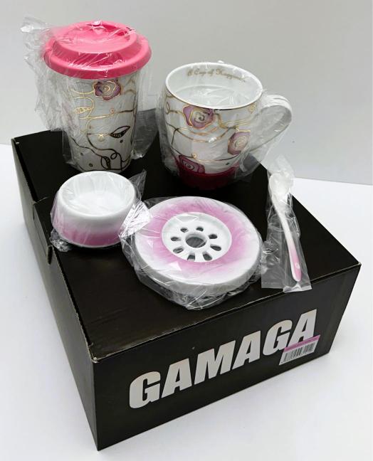 【中古品 未使用品】コーヒーメーカーボトル GAMAGAゴールドローズ ピンク