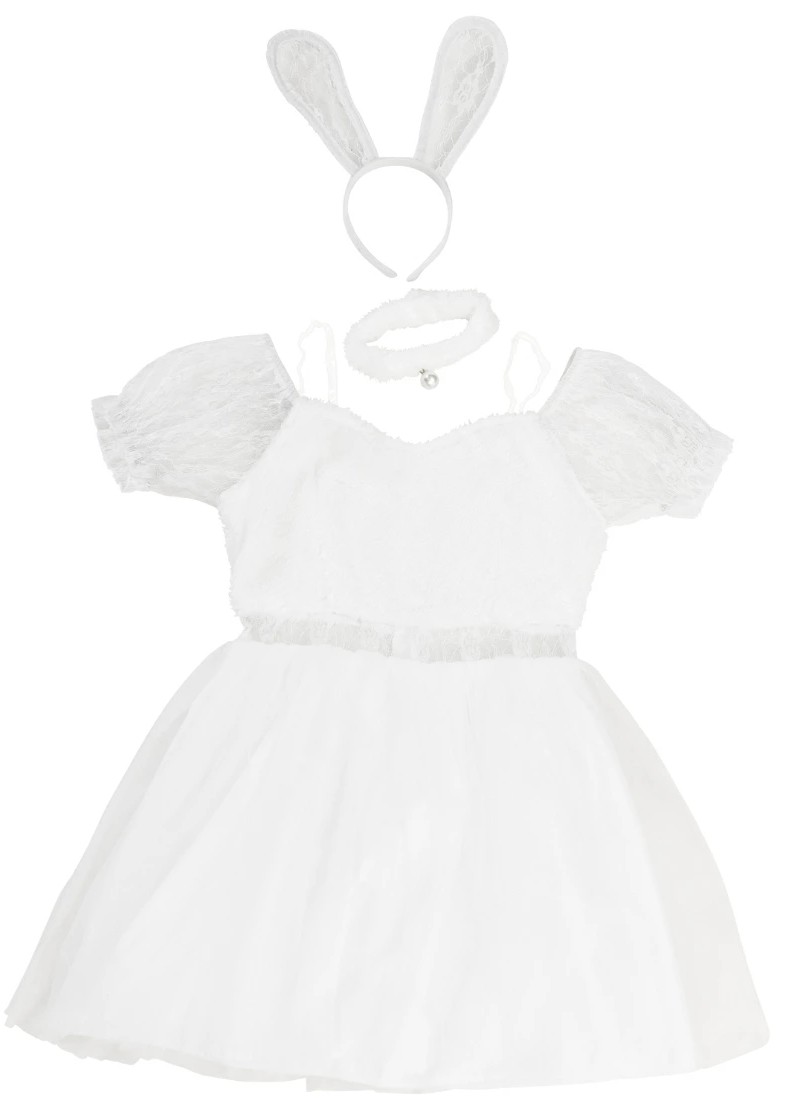 【中古品】コケティッシュガーリー ホワイトレースバニー うさぎ かわいい◇開封品◇