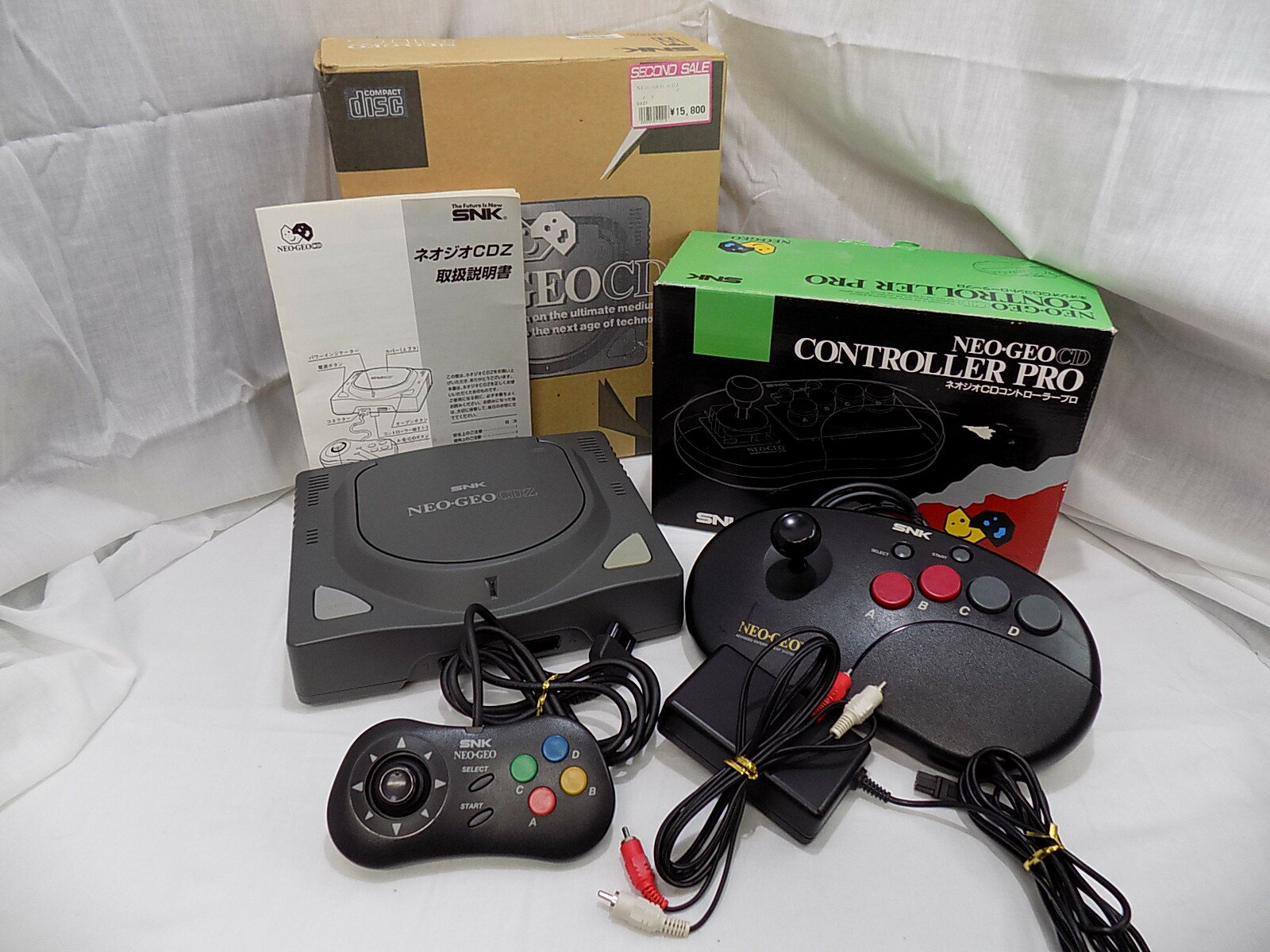 【中古】ネオジオCDZ　ネオジオCDコントローラープロ　NEO-GEOCDZ NEO-GEOCD CONTROLLER PRO　NGCDZ　CD-T02　SNK　小型化　改良機　2倍速ドライブ　ジョイスティック　トップローディング