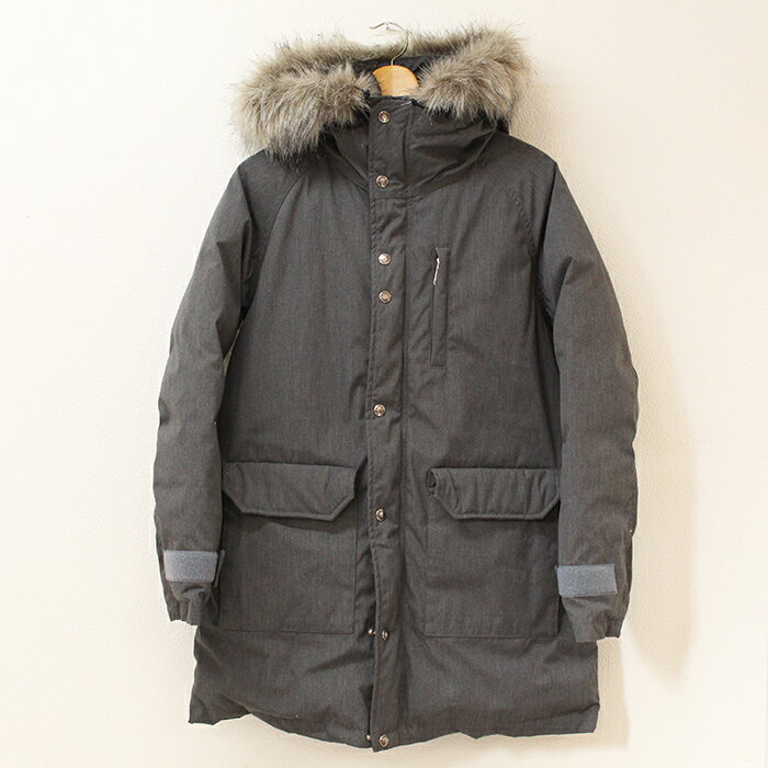 【中古品】THE NORTH FACE パープルレーベル / ファーフードロングセローダウンコート / ND2557N / WSサイズ / グレー / わずかにほつれあり