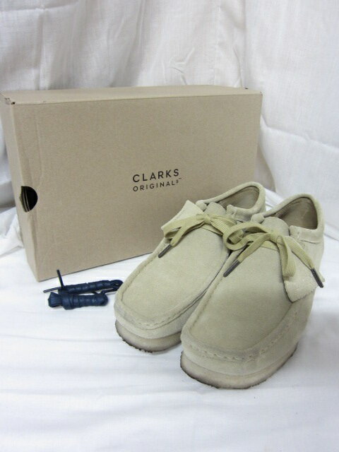 【中古品】クラークス メンズ ワラビー Wallabee メープルスエード UK6・1/2 25.0cm レースアップ カジュアルシューズ クレープソール 箱あり