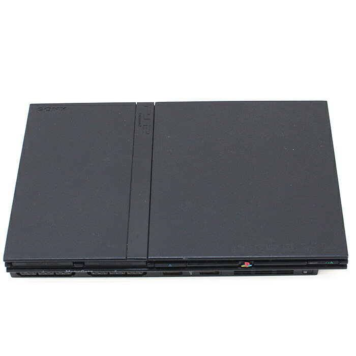【中古品】SONY PlayStation2 本体 SCPH-75000 / ブラック / 動作OK / キズ・汚れ / 箱・取説なし / コントローラー非純正品1個 / プレステ2 / PS2