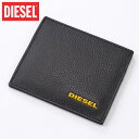 ディーゼル 定期入れ メンズ ディーゼル DIESEL カードケース 定期入れ 本革 ブランド ロゴ入り コンパクト レザー 収納袋付き ミニ財布 小さい財布 ブラック イエロー プレゼント ギフト X06811 バレンタイン2024