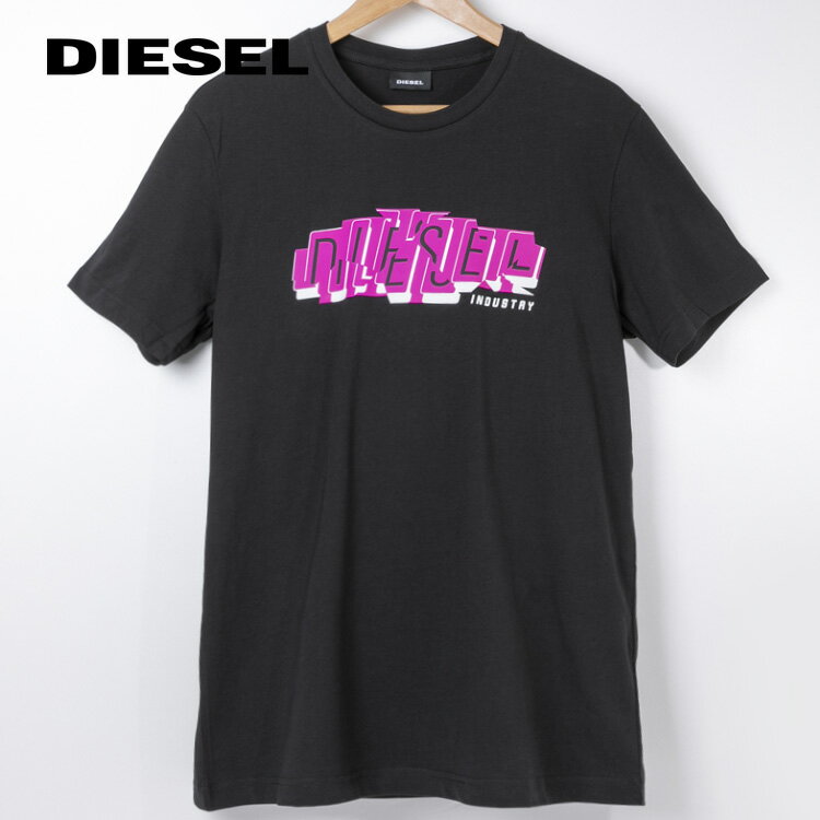 ディーゼル DIESEL Tシャツ 半袖 メンズ ロゴ ブランド S M L ブラック 黒 丸首 クルーネック T-DIEGOS-E32