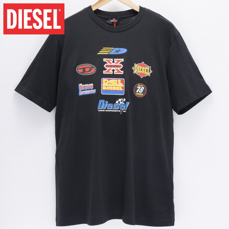 ディーゼル DIESEL Tシャツ 半袖 メンズ ブランド ロゴ 黒 白 S M L XL XXL 3XL 大きいサイズ 半袖Tシャツ 丸首 T-JUST K1