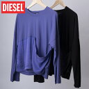 ディーゼル Tシャツ レディース カットソー 長袖 DIESEL ブランド ブラック パープル トップス T-TOSA