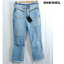 ディーゼル ジーンズ レディース ディーゼル DIESEL レディース ジーンズ デニム スリム フレアー クロップド パンツ ブルー ダメージ イタリア製 D-EARLIE 069GV