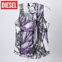 ディーゼル レディース ブラウス カットソー ノースリーブ DIESEL ブランド トップス とろみ系 TUQUIK TANK TOP