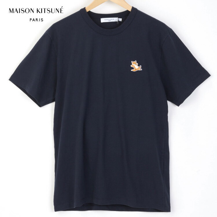 メゾンキツネ Tシャツ メンズ MAISON KITSUNE Tシャツ 半袖 メンズ レディース ユニセックス メゾン キツネ チラックスフォックス パッチ クラシックTシャツ L XL XXLサイズ 綿100％