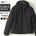 中綿ジャケット ブルゾン メンズ アウター 秋冬 ジャンパー ダウンジャケット レディース 男女兼用 ユニセックス 中綿入り 全3色 M L LLサイズ ネイビ...
