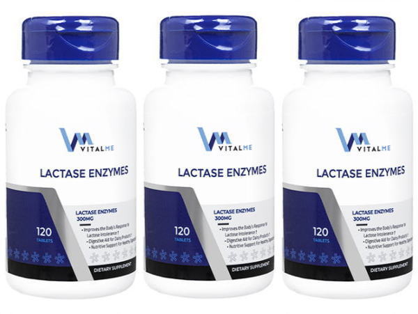 バイタルミー ラクターゼエンザイム300mg120粒(バイタルミー)2本+1本Free[計3本] 1セット VitalMe Lact..