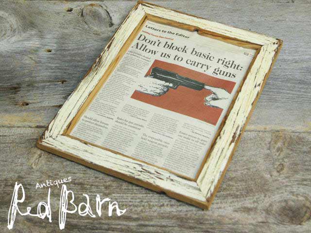 【商品合計税込3980円で送料無料】 レッドバーン 古材 フレーム ナチュラルブラウン・アイボリー