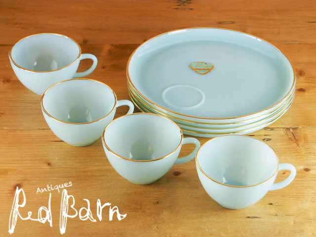 【商品合計税込3980円で送料無料】 ファイヤーキング スナックセット ターコイズブルー【ミント】 4客セット シール・箱付き 【再入荷11回目】のサムネイル